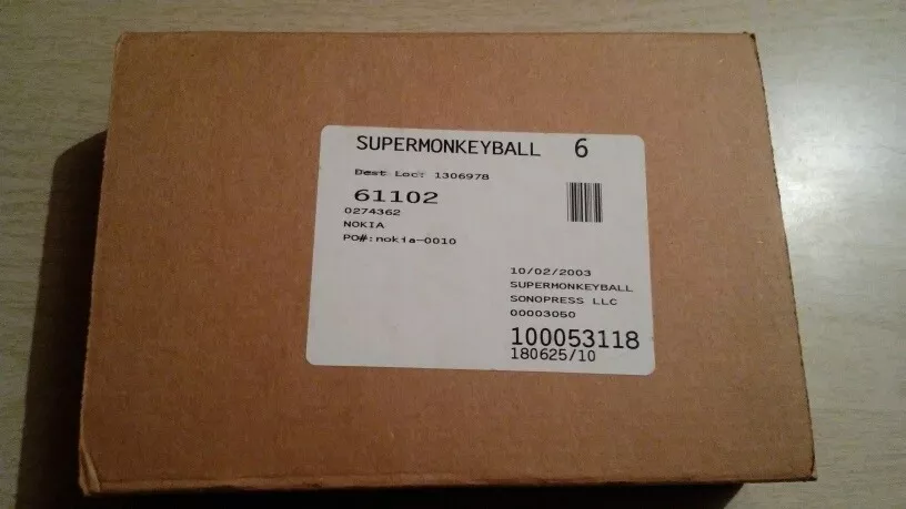 XXXX - DISTRIBUTION BOX X6 - SUPER MONBKEY BALL - MEX [9362051 01 1/100205/03] [EN ES] [M]